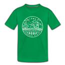 Iowa Toddler T-Shirt - State Design Iowa Toddler Tee - kelly green