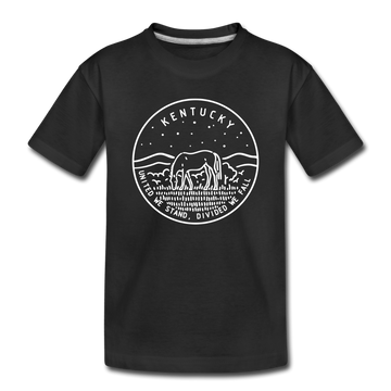 Kentucky Toddler T-Shirt - State Design Kentucky Toddler Tee - black