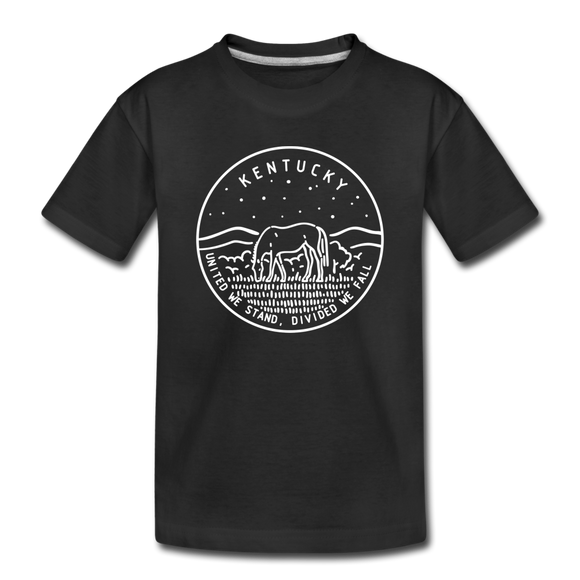 Kentucky Toddler T-Shirt - State Design Kentucky Toddler Tee - black