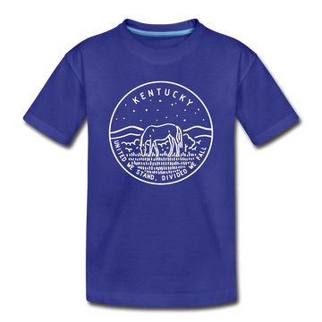 Kentucky Toddler T-Shirt - State Design Kentucky Toddler Tee - royal blue