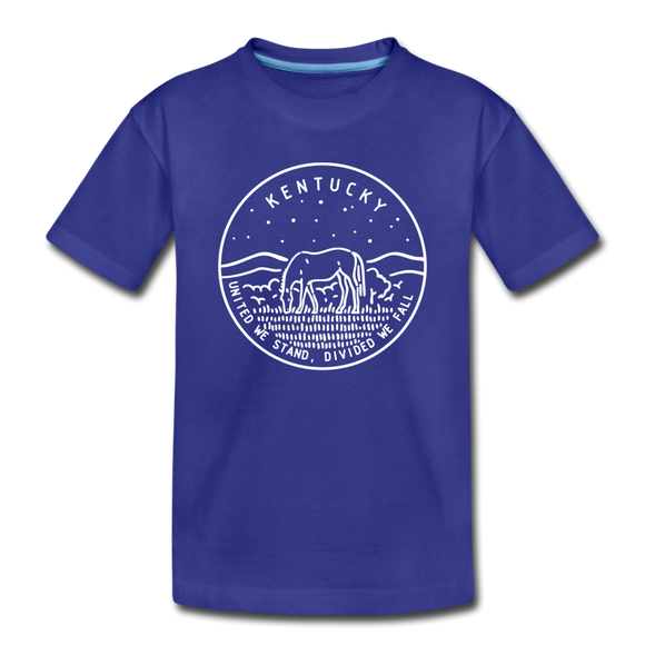 Kentucky Toddler T-Shirt - State Design Kentucky Toddler Tee - royal blue
