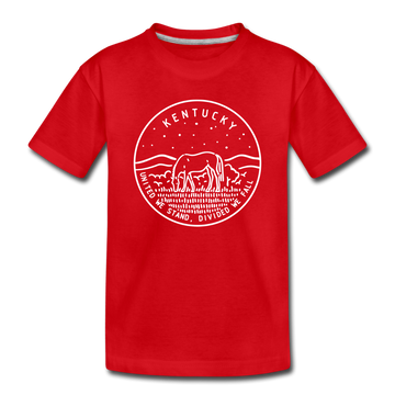 Kentucky Toddler T-Shirt - State Design Kentucky Toddler Tee - red