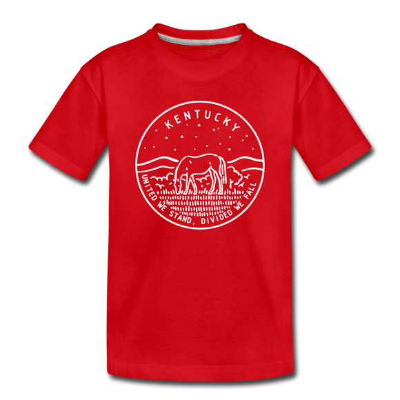 Kentucky Toddler T-Shirt - State Design Kentucky Toddler Tee - red