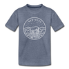 Kentucky Toddler T-Shirt - State Design Kentucky Toddler Tee - heather blue