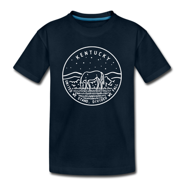 Kentucky Toddler T-Shirt - State Design Kentucky Toddler Tee - deep navy