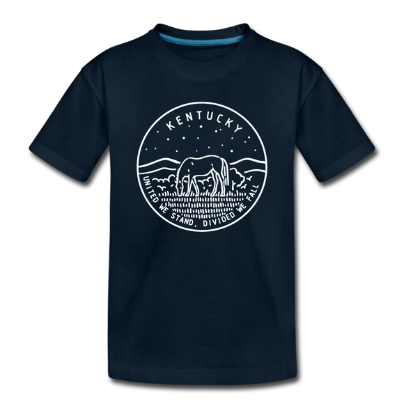 Kentucky Toddler T-Shirt - State Design Kentucky Toddler Tee - deep navy