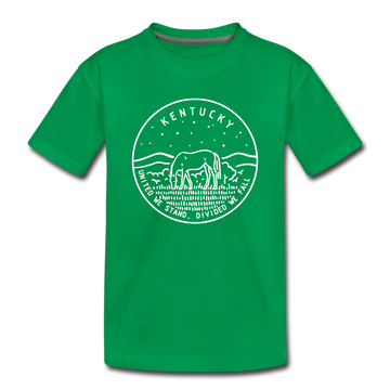 Kentucky Toddler T-Shirt - State Design Kentucky Toddler Tee - kelly green