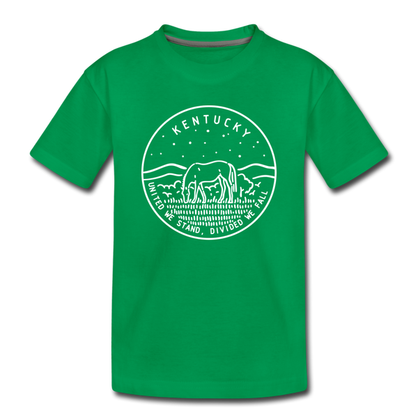 Kentucky Toddler T-Shirt - State Design Kentucky Toddler Tee - kelly green