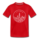 Illinois Toddler T-Shirt - State Design Illinois Toddler Tee - red