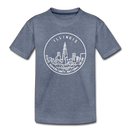 Illinois Toddler T-Shirt - State Design Illinois Toddler Tee - heather blue