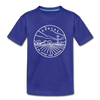 Kansas Toddler T-Shirt - State Design Kansas Toddler Tee - royal blue
