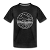 Kansas Toddler T-Shirt - State Design Kansas Toddler Tee - charcoal gray
