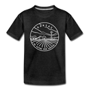 Kansas Toddler T-Shirt - State Design Kansas Toddler Tee - charcoal gray