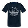 Kansas Toddler T-Shirt - State Design Kansas Toddler Tee - deep navy