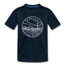 Kansas Toddler T-Shirt - State Design Kansas Toddler Tee - deep navy