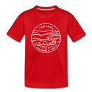 Indiana Toddler T-Shirt - State Design Indiana Toddler Tee - red