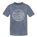Indiana Toddler T-Shirt - State Design Indiana Toddler Tee - heather blue