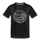 Indiana Toddler T-Shirt - State Design Indiana Toddler Tee - charcoal gray
