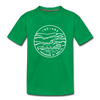 Indiana Toddler T-Shirt - State Design Indiana Toddler Tee - kelly green