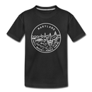 Maryland Toddler T-Shirt - State Design Maryland Toddler Tee - black
