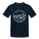 Maryland Toddler T-Shirt - State Design Maryland Toddler Tee - deep navy