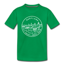 Maryland Toddler T-Shirt - State Design Maryland Toddler Tee - kelly green