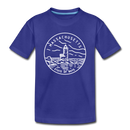 Massachusetts Toddler T-Shirt - State Design Massachusetts Toddler Tee - royal blue