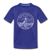 Massachusetts Toddler T-Shirt - State Design Massachusetts Toddler Tee - royal blue