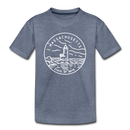 Massachusetts Toddler T-Shirt - State Design Massachusetts Toddler Tee - heather blue