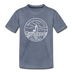 Massachusetts Toddler T-Shirt - State Design Massachusetts Toddler Tee - heather blue