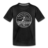 Massachusetts Toddler T-Shirt - State Design Massachusetts Toddler Tee - charcoal gray
