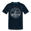 Massachusetts Toddler T-Shirt - State Design Massachusetts Toddler Tee - deep navy