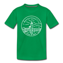 Massachusetts Toddler T-Shirt - State Design Massachusetts Toddler Tee - kelly green