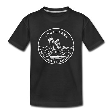 Louisiana Toddler T-Shirt - State Design Louisiana Toddler Tee - black