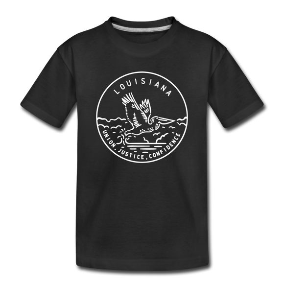 Louisiana Toddler T-Shirt - State Design Louisiana Toddler Tee - black