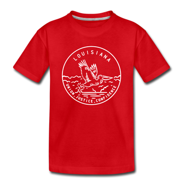 Louisiana Toddler T-Shirt - State Design Louisiana Toddler Tee - red