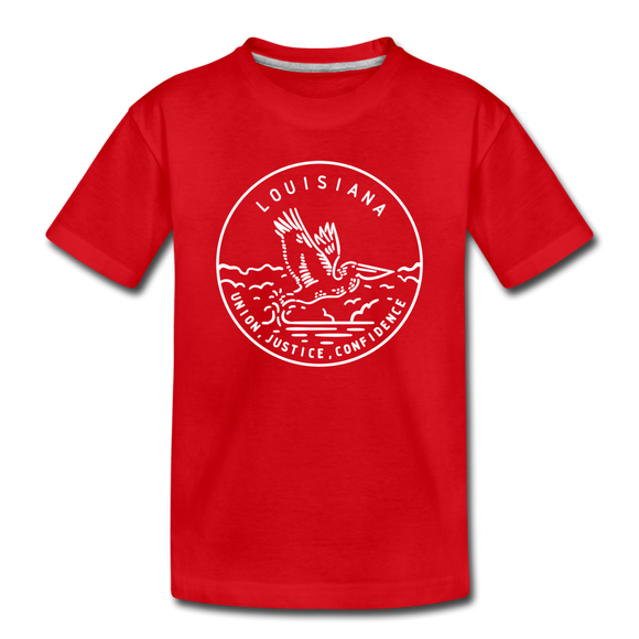 Louisiana Toddler T-Shirt - State Design Louisiana Toddler Tee - red