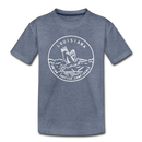 Louisiana Toddler T-Shirt - State Design Louisiana Toddler Tee - heather blue