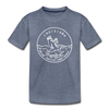 Louisiana Toddler T-Shirt - State Design Louisiana Toddler Tee - heather blue