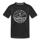 Maine Toddler T-Shirt - State Design Maine Toddler Tee - black