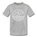 Maine Toddler T-Shirt - State Design Maine Toddler Tee - heather gray