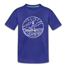 Maine Toddler T-Shirt - State Design Maine Toddler Tee - royal blue