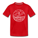 Maine Toddler T-Shirt - State Design Maine Toddler Tee - red