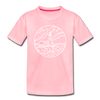 Maine Toddler T-Shirt - State Design Maine Toddler Tee - pink