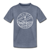 Maine Toddler T-Shirt - State Design Maine Toddler Tee - heather blue