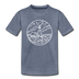 Maine Toddler T-Shirt - State Design Maine Toddler Tee - heather blue