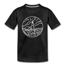 Maine Toddler T-Shirt - State Design Maine Toddler Tee - charcoal gray
