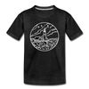 Maine Toddler T-Shirt - State Design Maine Toddler Tee - charcoal gray