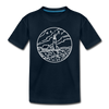 Maine Toddler T-Shirt - State Design Maine Toddler Tee - deep navy