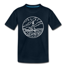 Maine Toddler T-Shirt - State Design Maine Toddler Tee - deep navy